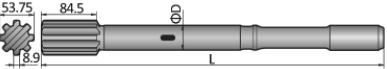 Shank Adapter COP / BBC Atlas Copco COP 1440, COP 1550, COP 1638, COP 1838, COP 2238