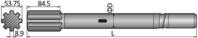 Shank Adapter COP / BBC Atlas Copco COP 1440, COP 1550, COP 1638, COP 1838, COP 2238